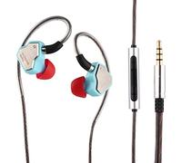 Linsoul 7Hz Salnotes Zero HiFi 10mm Dynamic Driver In-Ear Earphone IEM with Metal Composite Diaphragm Stainless Steel Faceplate Detachable 2Pin OFC Cable (Blue, With Mic, 3.5mm)