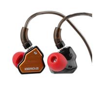 Linsoul 7Hz x Crinacle Zero:2 Updated 10mm Dynamic Driver in Ear Monitor | HiFi Wired Earbuds IEM, Neutral Warm Sound, with Transparent Shell, OFC Cable for Musician Gaming, Orange, 3.5mm with Mic