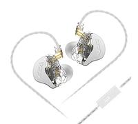 Linsoul CCA CRA 3.8μ Composite Polymer Diaphragm Dynamic Driver HiFi In-ear Earphone with Deep Bass Detachable 0.75mm 2Pin OFC Cable, Zinc Alloy Housing for Musician Audiophile (With Mic, White)