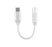 Linsoul Kiwi Ears AD1 Type-C to 3.5mm Female Headphone DAC Adapter Cable, USB C to Aux IEM Dongle with KT02H20 Chip, High Res 32bit/384kHz, CTIA-Standard for iOS/Android/Windows Smartphones (Silver)