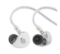 Linsoul Kiwi Ears Belle 10mm DLC Dynamic Driver In-Ear Monitor, HiFi Wired Earbuds with Dual Silver-Plated Cables, Professional IEM for Stage Performance/Gaming/Music Production (With MIC, Silver)