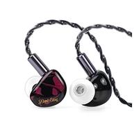 Linsoul Kiwi Ears Cadenza 10mm Beryllium Dynamic Driver IEM 3D Printed with Detachable Interchangeable Plug 0.78 2pin 3.5mm IEM Cable for Musician Audiophile (Red)