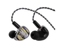 Linsoul Kiwi Ears Étude in Ear Monitor, 3BA+1DD+1BN Hybrid Driver IEM Earphones, Gaming Earbuds, HiFi Stereo Wired Ear Buds with Detachable 2Pin Cable for Audiophiles Musicians (Black)