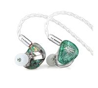 Linsoul Kiwi Ears Orchestra Lite Performance Custom 8BA in-Ear Monitor IEM with Detachable 4-core 7N Oxygen-Free Copper OFC Cable, Handcrafts Faceplate for Audiophile Studio Musician (Green)