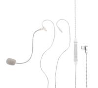 Linsoul Kiwi Ears S-Link Type-C IEM Cable, Gaming Earphone Cord with DAC+DSP, Dual Mic (Detachable Boom Mic+Inline Mic), 3 Modes Smart Control, 1.2m 2Pin Silver-Plated Cable for Gamers (Silver, 2pin)