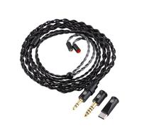 Linsoul Kiwi Ears x B_Media Terras IEM Cable, with Type-C USB C/3.5mm/4.4mm Plug, 4N Single Crystal Copper 32AWG 4-Core In Ear Monitor Cord, 1.25m HiFi Upgrade Wire for Astral Orchestra II Arete Hype4