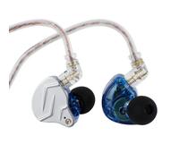 Linsoul KZ ZSN Pro Dual Driver 1BA+1DD Hybrid Metal Earphones HiFi in-Ear Monitor with Detachable Recessed 2Pin Cable, Zin Alloy Panel (Without Mic, Blue)