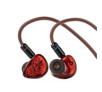 Linsoul TANGZU Wan'er S.G II In Ear Monitor, HiFI Wired Earbuds, 10mm Dynamic Driver PET Diaphragm Gaming IEM Earphones with 2Pin Detachable OFC Cable for Audiophile Musician (Red Lion, Typec Mic)