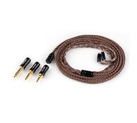 Linsoul Tripowin Amber 32AWG OFC Oxygen Free Cable HiFi IEM Cable with Interchangeable 2.5mm/3.5mm/4.4mm Plug, PVC Sleeve Replacement Cables for Audiophile (2pin 0.78mm)