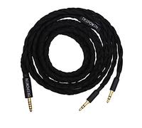 Linsoul Tripowin GranVia Upgraded OFC Headphone Replacement Cable, Dual 3.5mm Connector to 4.4mm TRRRS Stereo Headphone Cable,for HE4XX/HE-400i/HE400se/Goldplanar/Focal ELEGIA(Black, 1.5m)