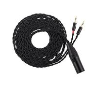 Linsoul Tripowin Nova 2M Over-Ear Monitor Headphone Cable | 4-Strand Silver Foil/OCC Hybrid Upgrade Cable , Dual 3.5mm to 4.4mm/3.5mm/XLR Plug, for Musicians Audiophiles, XLR, Black