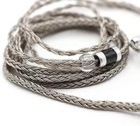 Linsoul Tripowin Zonie 16 Core Silver Plated IEM Cable, 2pin 0.78mm, 3.5mm | 1.25m SPC in Ear Monitor Wire, Earphone Upgraded Cords for 7hz Zero:2 Orchestra Lite Cadenza Hype4 Supermix4, Grey