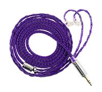 Linsoul Tripowin Zonie IEM Cable, 16 Core Silver Plated Earphone Upgraded Cords, 1.25m SPC in Ear Monitor Cable for ZS10 PRO 2 AS10 PRO ZSN PRO X Wan’er SIMGOT EM6L(Recessed 2pin, 3.5mm)(Violet)