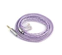 Linsoul Tripowin Zonie IEM Cable, 16 Core Silver Plated Earphone Upgraded Cords, 1.25m SPC in Ear Monitor Cable for ZS10 PRO 2 AS10 PRO ZSN PRO X Wan’er SIMGOT EM6L(Recessed 2pin, 3.5mm)(Lavender)