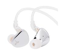 Linsoul WGZBLON SHU in Ear Monitor,Dual Dynamic Driver HiFi IEM Earphones,Professional DAC Chip Wired Earbuds,Zinc Alloy Shell,High-Purity Silver-Plated Cable for Audiophile (3.5mm No Mic, Silver)