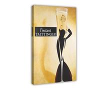 L'instant Taittinger Champagne Poster Canvas Poster Wall Art Decor Print Picture Paintings for Living Room Bedroom Decoration 20x30inch(50x75cm)