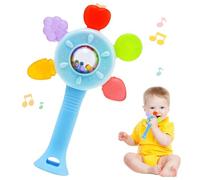 LinStyle Baby Toys 0-6 Months,Baby Montessori Sensory Teething Toys, Anti-Strangling Design,Newborn Shaker Grab Learning Developmental Toy Gift for 3 6 9 12 Month Boys Girls (Bule2)