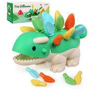 LinStyle Montessori Educational Toys Dinosaur for Toddlers 18 Month, Preschool Learning Fine Motor Skills Game Sorting Game 1 2 3 Girl Boy Birthday Gifts, 13 Pieces