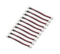LINSYRC 10PCS 2S 3-Pin JST XH Male to Female Connector Plug Lipo Balance Extension Lead with 15CM 22AWG Silicone Wire (2S)