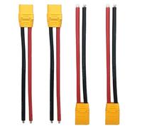 LINSYRC 2 Pairs Amass XT-90 XT90H Plug Male Female Connector Cable Adapter Lead with 5.9INCH 12AWG Silicone Wire for RC Lipo Battery