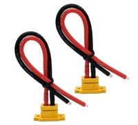 LINSYRC 2pcs XT60E-F Female Plug XT60 Panel Mount Female Connector with 20CM 12AWG Cable for RC Lipo Battery FPV Racing Quadcopter Drone (XT60E-F Cable)