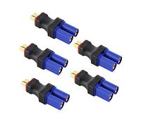 LINSYRC 5-Pack Deans T-Plug Male Connector to EC5 Plug Female Connector No Wire Adapter for RC Lipo Battery