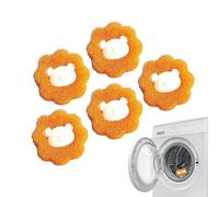 Lint Balls for Dryer 5-piece Reusable Lightweight | Pet Hair Remover Balls for Dryer Washer Dorm Apartment Blanket Clothes Fabrics Debris