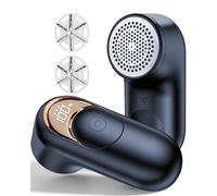 Lint Remover, Bobble Remover for Clothes, Rechargeable Debobbler with LED Display, 3 Speeds Adjustable Fabric Shaver for Clothes, Sweater and Various Fabrics, Jet-black