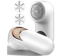 Lint Remover, Bobble Remover for Clothes, Rechargeable Debobbler with LED Display, 3 Speeds Adjustable Fabric Shaver for Clothes, Sweater and Various Fabrics, Snowy