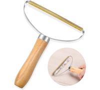Lint Remover Carpet, Lint Roller Clothes Portable Metal Lint Roller for Clothes Carpet Pet Hair Fuzz Cleaner Shaver, Wooden, Gold, 16.3 x 10.8 x 2.8 cm; 50 Grams