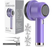 Lint Remover, Fabric Shaver Electric Bobble Remover for Clothes, USB Charging Fluff Remover Sweater Shaver with 2 Replacement Heads for Clothes Fabric