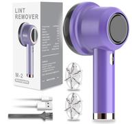 Lint Remover, Fabric Shaver Electric Bobble Remover for Clothes, USB Charging Fluff Remover Sweater Shaver with 2 Replacement Heads for Clothes Fabric