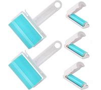 Lint Roller 5 Pack, Reusable Washable Lint Roller Sticky Lint Remover Pet Hair Remover Cleaner for Clothes, Pet Hairs, Carseats, Include Large/Small Size