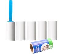 Lint Roller 720 Sheets, 1 Handle + 6 Refills, for ALL Fabric Types - Dog and Cat Hair Remover, Lint Removers for Clothes (720)