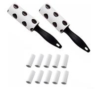 Lint Roller for Cleaning Pet Hair, Dust, and Fluff from Clothing, Upholstery, and Car Interiors, Includes Sticky Refill Rolls (Black)