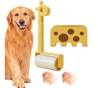 Lint Roller for Pet Hair, Sticky Lint Roller, Reusable Cleaning Device and Cleaning Brush in Giraffe Shape for Pets, Laundry, Travel, Furniture, Cats and Carpets
