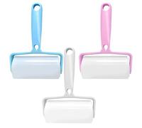 Lint Roller Sticky Roller, 3 Pieces Portable Reusable Pet Hair Roller Sticky Lint Remover, Washable House Travel Sticky Lint Remover for Clothes
