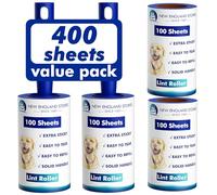 Lint Rollers for Pet Hair Extra Sticky, 400 Sheets (2 Rollers + 2 Refill) Mega Value Set, Portable Pet Lint Remover for Clothes, Furniture, Carpet, Dog & Cat Hair Removal