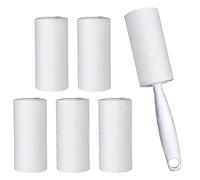 Lint Rollers Sticky Lint Roller Hair Cleaner Roller Carpet Scraper Manual Pet Hair Cleaner Pet Hair Removal Roller Roller Set Brush for Carpet Fluff Remover Lint Remover for Cloth (Pack of 5 Rollers)