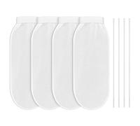 Lint Trap and Cable Ties Set for Washing Machine Includes 4 Durable Polyester Mesh Lint Traps 4 Secure Cable Ties Easy Effective Lint Filtration Fits Most Washing Machines White