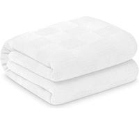 Linteum Textile Supply White - Snag Free Hospital Thermal Blanket 66x90 Inch 100% Cotton, Soft and Cozy, Breathable, All Season Twin Hospital Blanket (1-Pack)