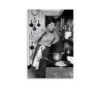 LINTEZHG American TV Chef Julia Child Poster Decorative Painting Canvas Wall Art Living Room Poster Bedroom Painting Wall Art Picture Print Modern Family Room Decor 24 x 36 Inches (60 x 90 cm)
