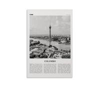 LINTEZHG Colombo Black and White Poster Decorative Painting Canvas Wall Art Living Room Poster Bedroom Painting Wall Art Picture Print Modern Family Room Decor 08 x 12 inches (20 x 30 cm)