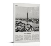 LINTEZHG Colombo Black and White Poster Decorative Painting Canvas Wall Art Living Room Poster Bedroom Painting Wall Art Picture Print Modern Family Room Decor 12 x 18 Inches (30 x 45 cm)