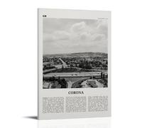LINTEZHG Corona Black and White Poster Decorative Painting Canvas Wall Art Living Room Poster Bedroom Painting Wall Art Picture Print Modern Family Room Decor 12 x 18 Inches (30 x 45 cm)