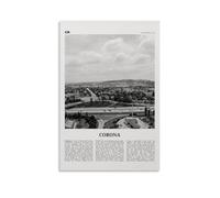 LINTEZHG Corona Black and White Poster Decorative Painting Canvas Wall Art Living Room Poster Bedroom Painting Wall Art Picture Print Modern Family Room Decor 08 x 12 Inches (20 x 30 cm)