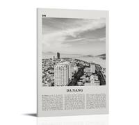 LINTEZHG Da Nang Black and White Poster Decorative Painting Canvas Wall Art Living Room Poster Bedroom Painting Wall Art Picture Print Modern Family Room Decor 16 x 24 Inches (40 x 60 cm)