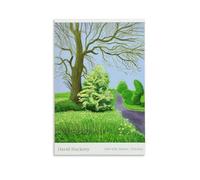 LINTEZHG David Hockney Arrival of Spring Poster Decorative Painting Canvas Wall Art Living Room Poster Bedroom Painting Wall Art Picture Print Modern Family Room Decor 08 x 12 inches (20 x 30 cm)