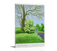 LINTEZHG David Hockney Arrival of Spring Poster Decorative Painting Canvas Wall Art Living Room Poster Bedroom Painting Wall Art Picture Print Modern Family Room Decor 16 x 24 Inches (40 x 60 cm)