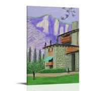 LINTEZHG DAVID HOCKNEY - House with 2 Figures Poster Decorative Painting Canvas Wall Art Living Room Poster Bedroom Painting Wall Art Picture Print Modern Family Room Decor 08 x 12 inches (20 x 30 cm)